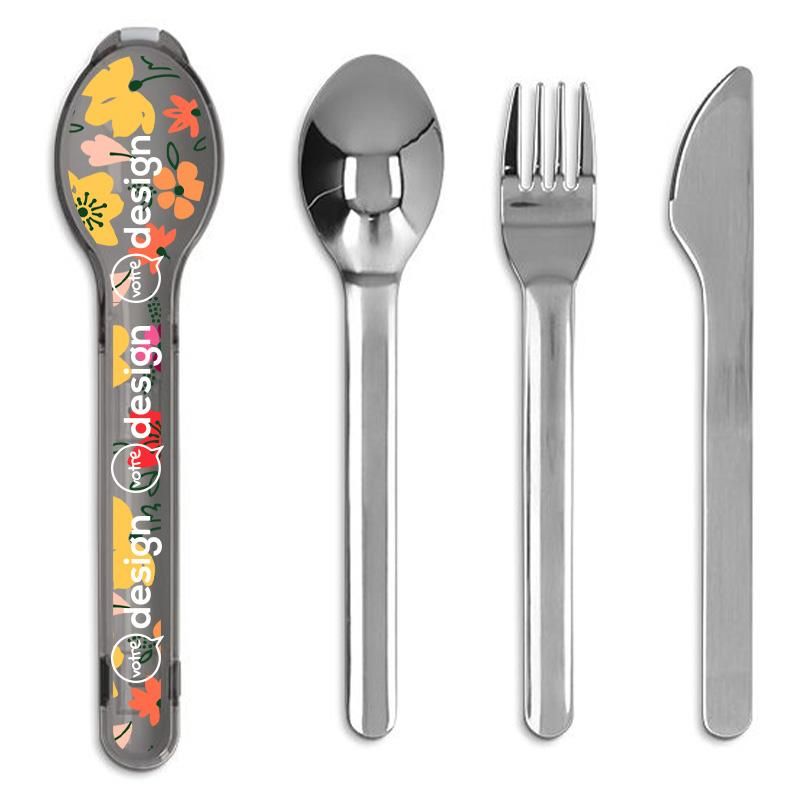Set de 3 couverts en inox dans boitier rigide